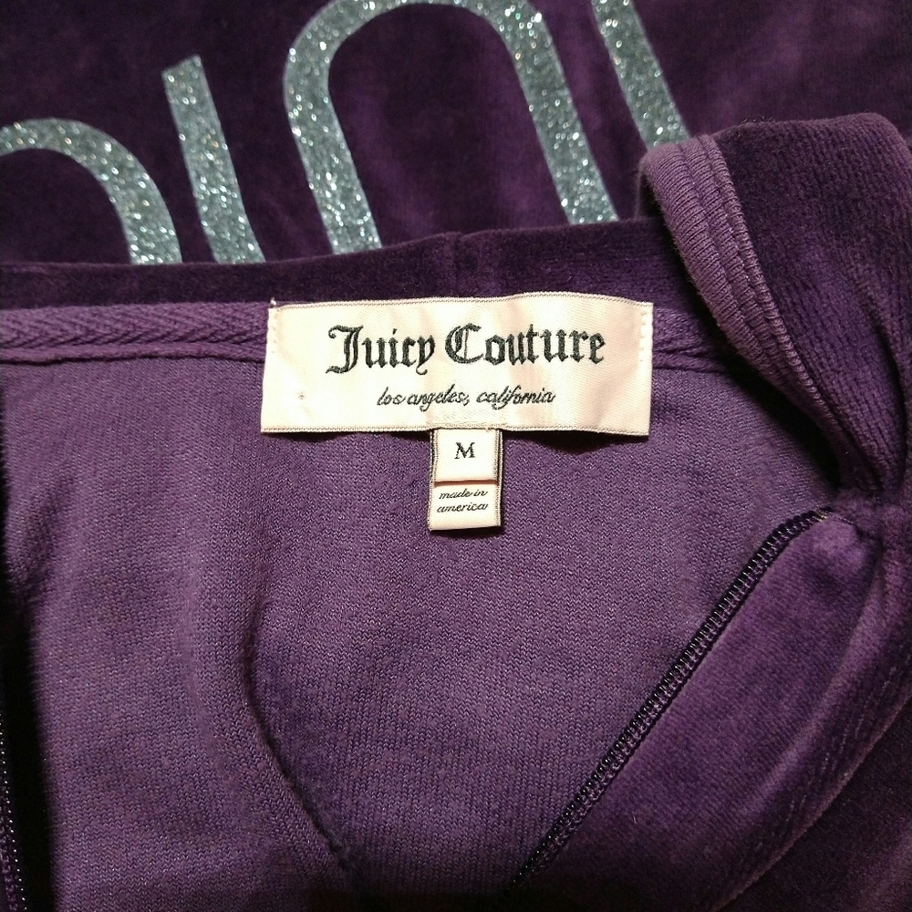 Juicy Couture velour zip up - Picture 2 of 4